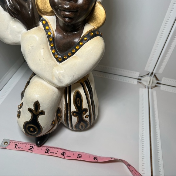 Vintage 10" Arab Prince Blackamoor Aladdin Ceramic Figural Figurine Planter Vase - Picture 6 of 8